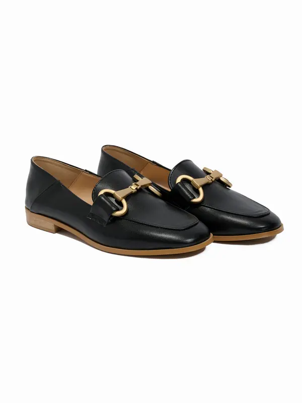 OVYE - MOCASSINO CON FIBIA - NERO