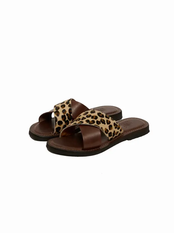 OVYE - SANDALO - MORO/LEOPARDO