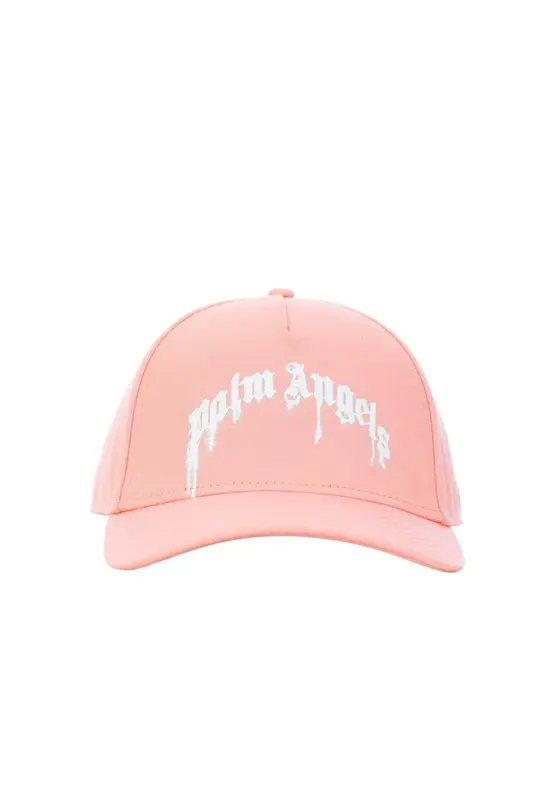 Palm angels Cappello con Visiera Rosa Ricamato