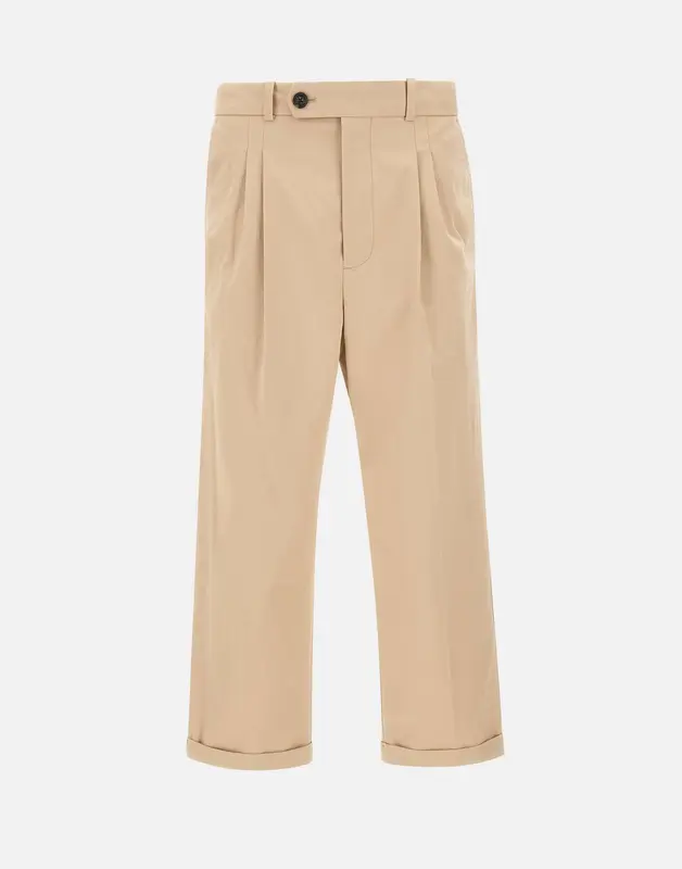 "Pantalon Cropped  à Plis"
