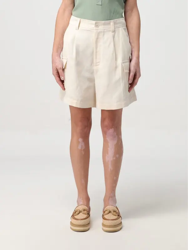 Pantaloncino in Viscosa con Tasconi / Bianco