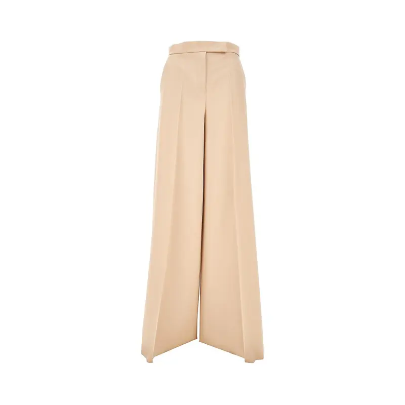 Pantalone a gamba ampia in twill