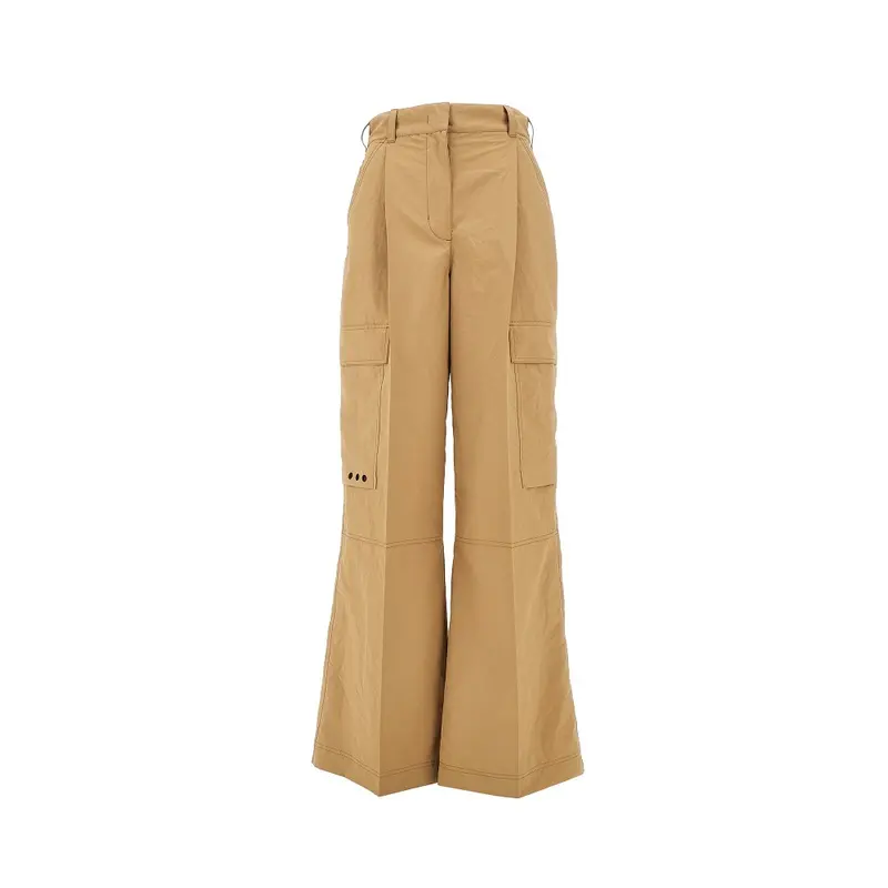 Pantalone cargo a gamba ampia in nylon
