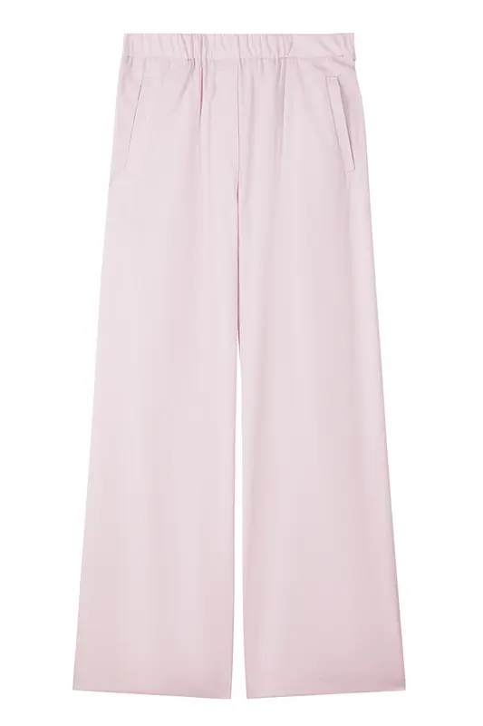 Pantalone Dritto in Popeline / Rosa
