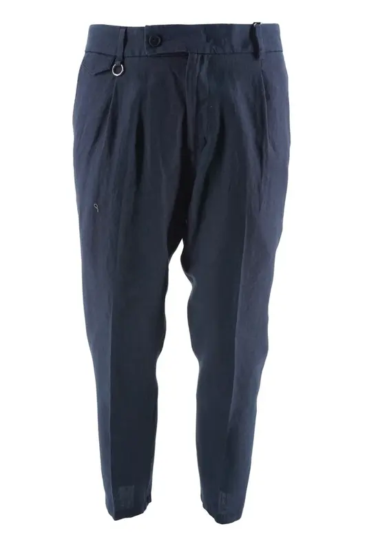 Pantalone Golden Craft in Lino / Blu