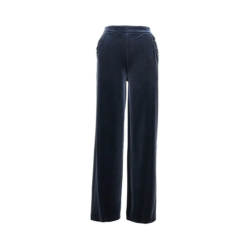 Pantalone in ciniglia a gamba ampia
