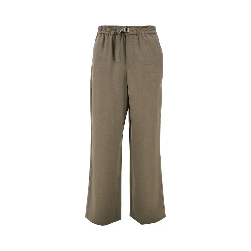 Pantalone in lana con vita elasticizzata