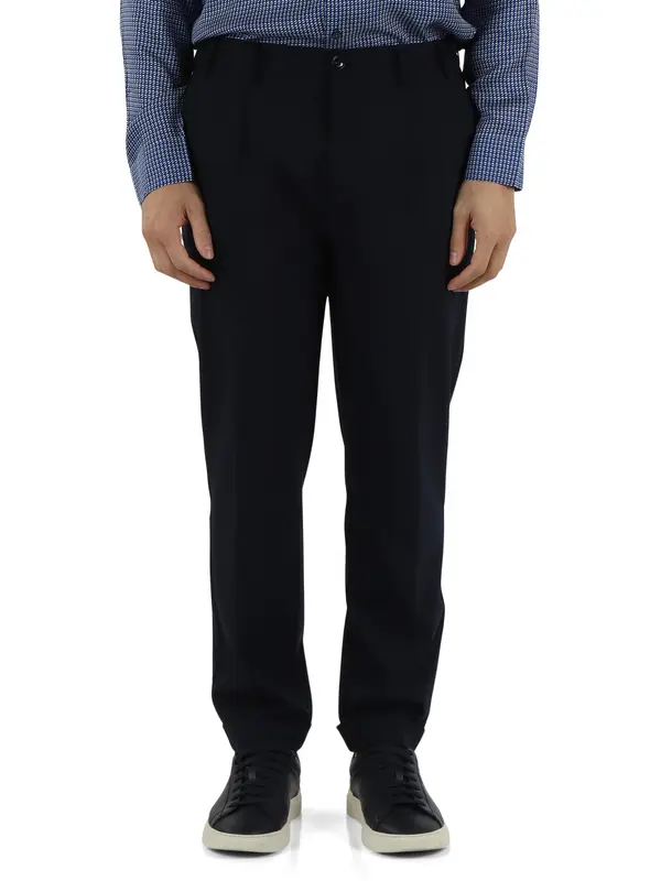 Pantalone in Misto Lana / Blu