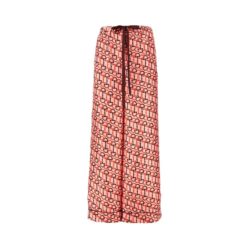 Pantalone in seta stampato