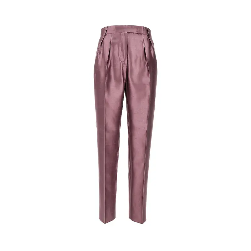 Pantalone in shantung con pince
