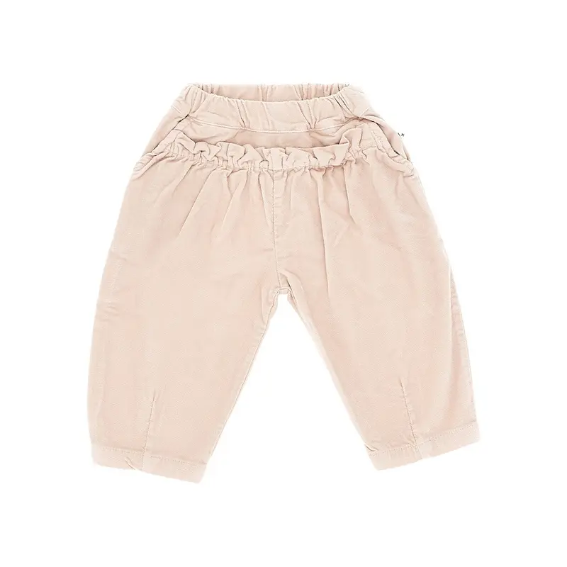 Pantalone in velluto con ruches