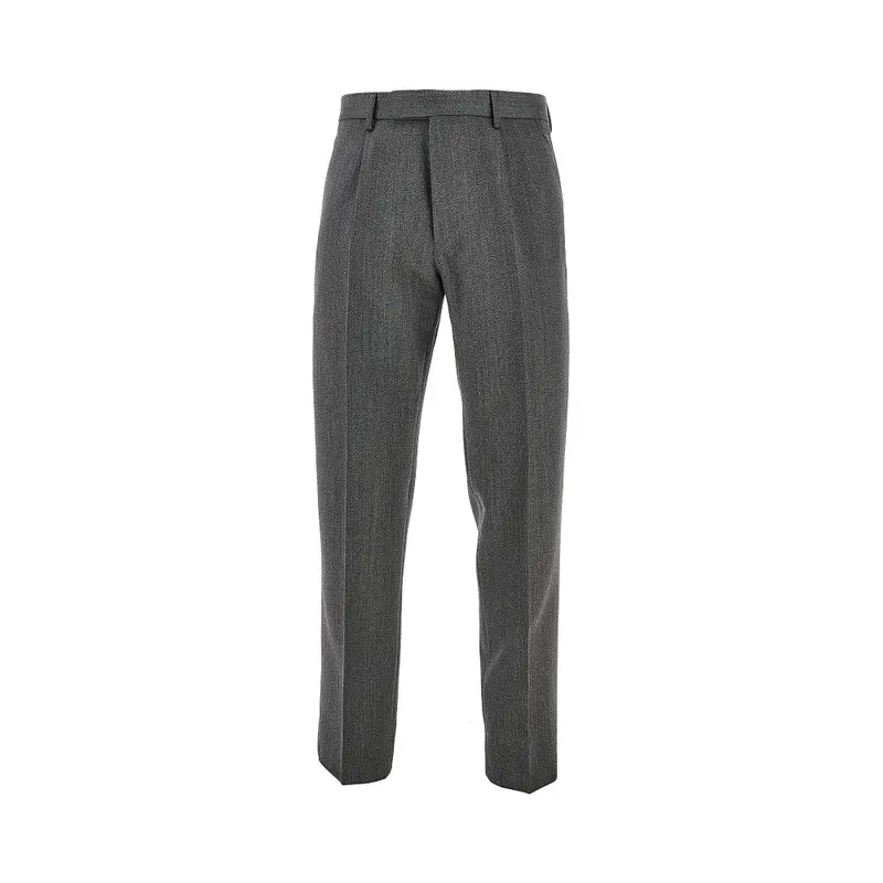 Pantalone Relaxed Fit con pince in gabardine