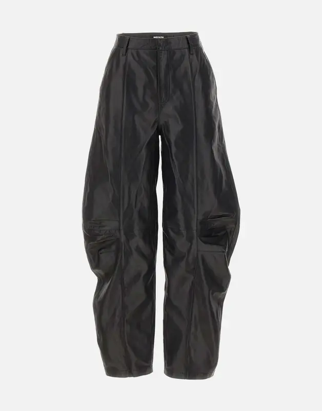 Pantaloni cargo in pelle