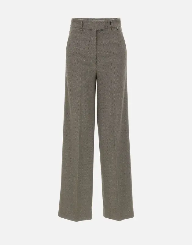 Pantaloni straight con piega