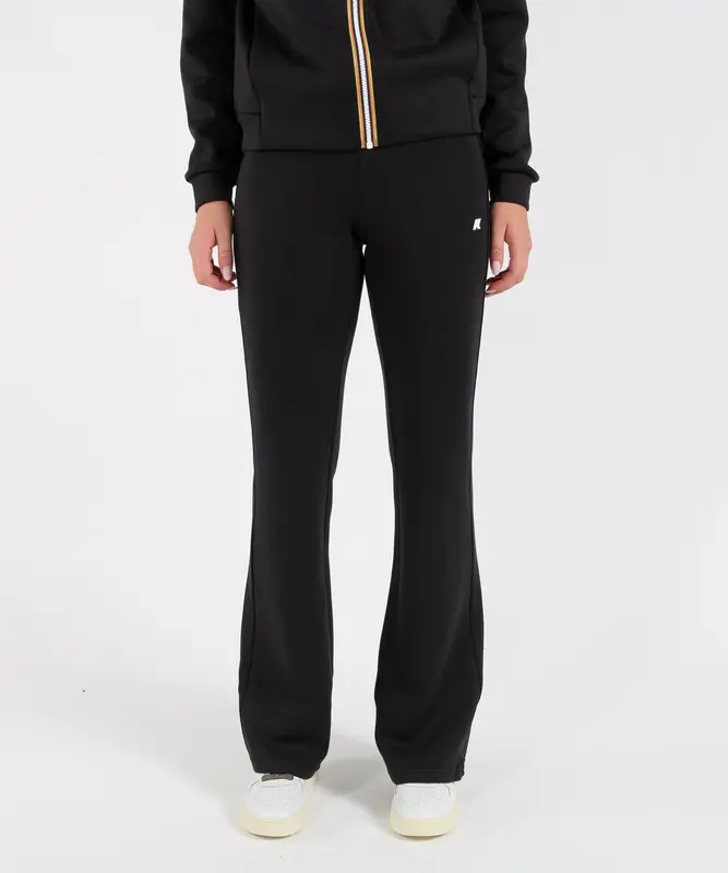 Pantaloni Wide Leg in Felpa / Nero