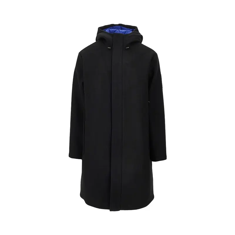 Parka imbottito in misto lana con cappuccio