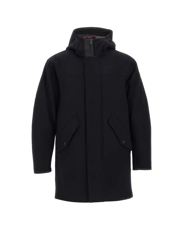 Parka in lana con piumino interno