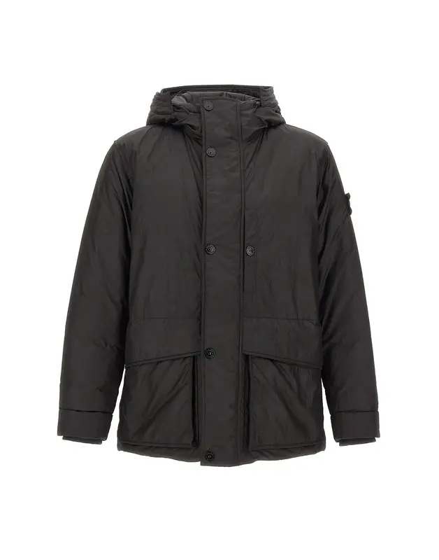 Parka in tessuto lucido