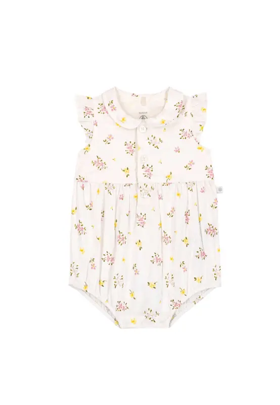 Petit bateau Tutina Pagliaccetto Neonato in Cotone con Stampa A Fiori Proveniente da Agricoltura Biologica