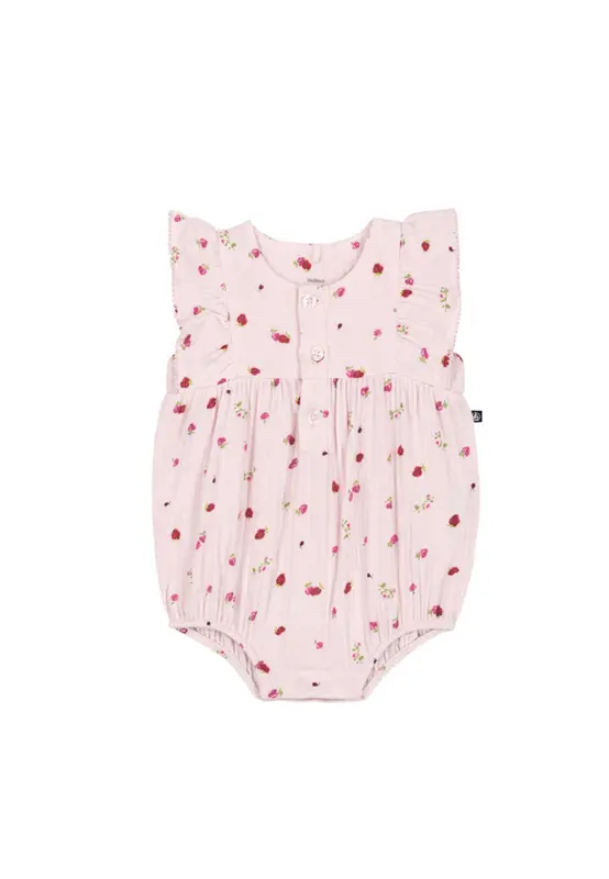 Petit bateau Tutina Pagliaccetto Neonato in Garza di Cotone con Stampa A Fiori Proveniente da Agricoltura Biologica
