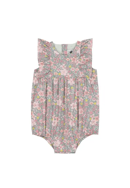 Petit bateau Tutina Pagliaccetto Senza Maniche in Cotone con Stampa A Fiori Neonato Proveniente da Agricoltura Biologica