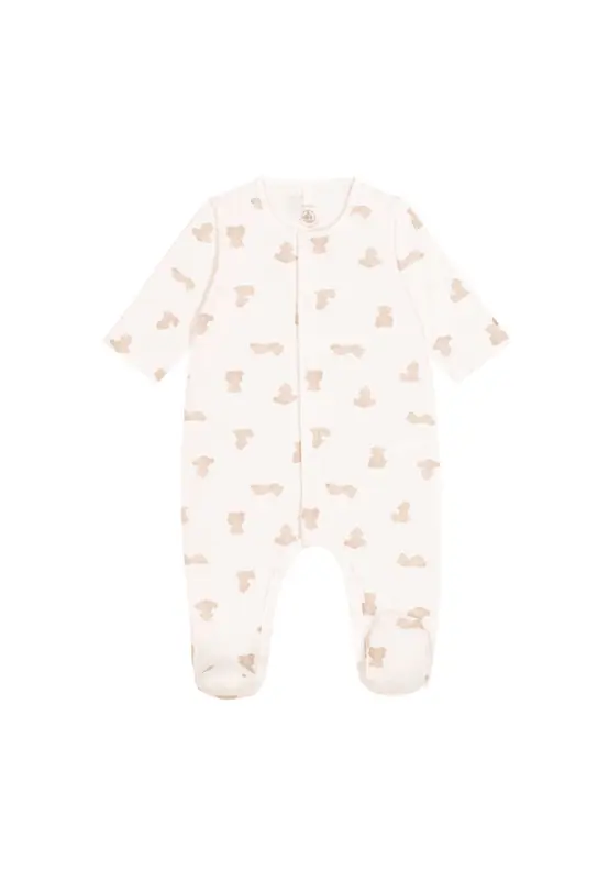 Petit bateau Tutina Pigiama in Tubique con Stampa Neonato Cotone Proveniente da Agricoltura Biologica, A Garanzia di Una Coltura Più Rispettosa del Terreno e Senza Ogm.
