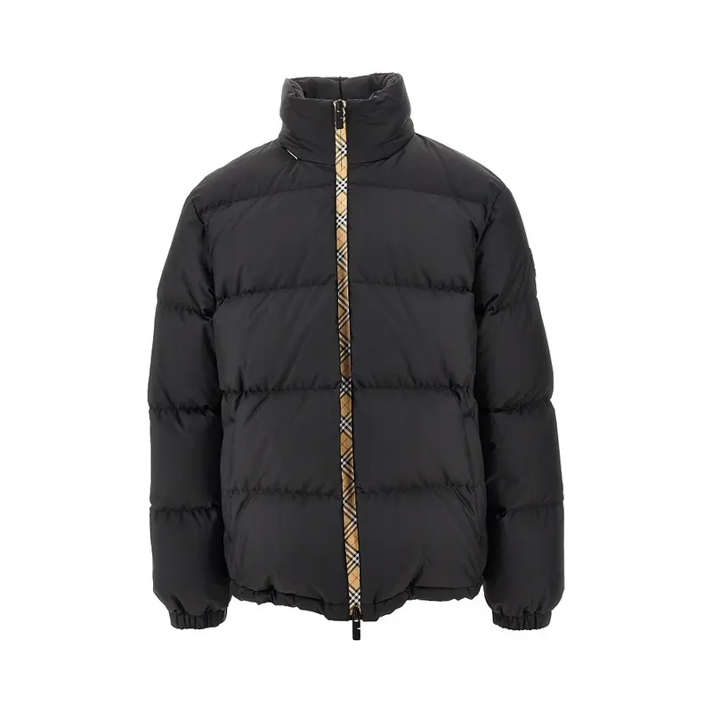 Piumino con finiture Check