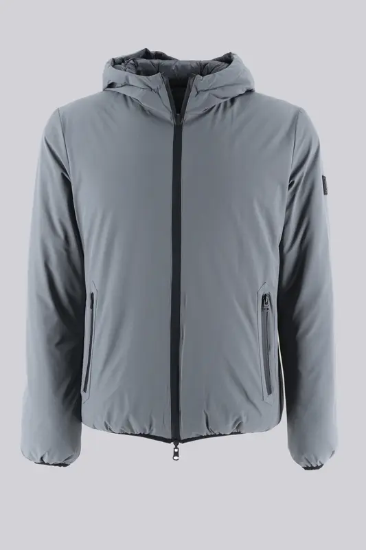 Piumino Corto Reversibile / Grigio