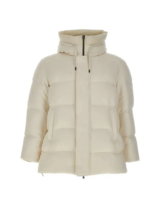 Piumino in misto seta e cashmere