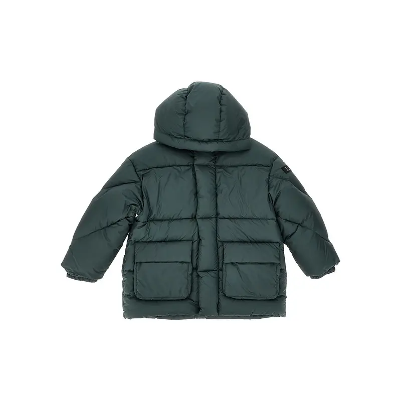 Piumino in nylon opaco con cappuccio