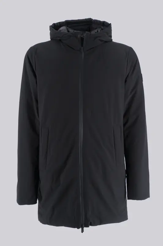 Piumino Lungo Reversibile / Nero
