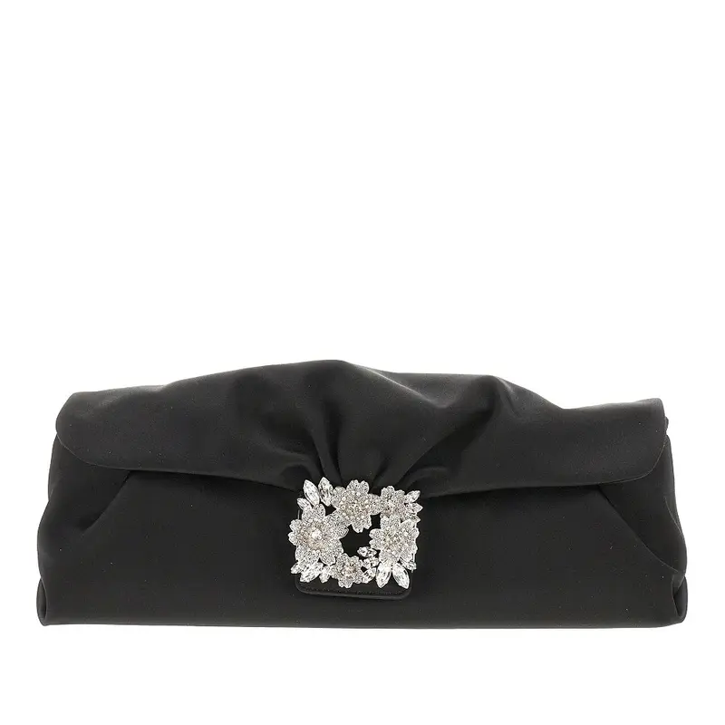 Pochette 'Efflorescence' in raso drappeggiato