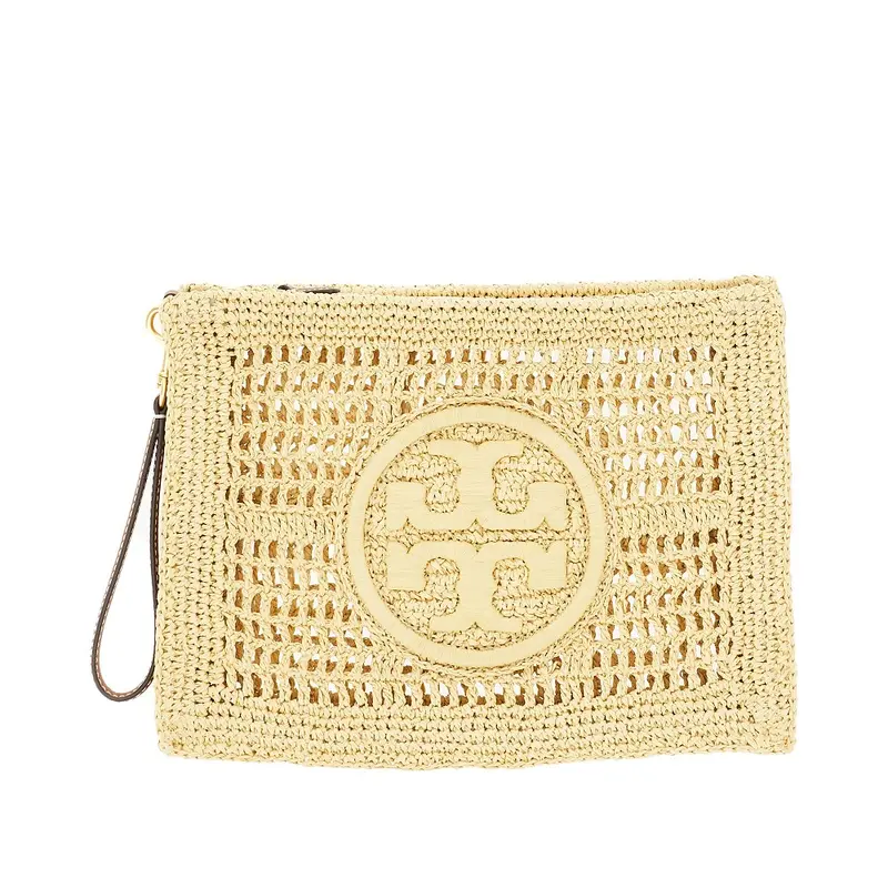 Pochette 'Ella' in rafia crochet