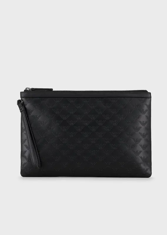 Pochette Emporio Armani in Nylon / Nero