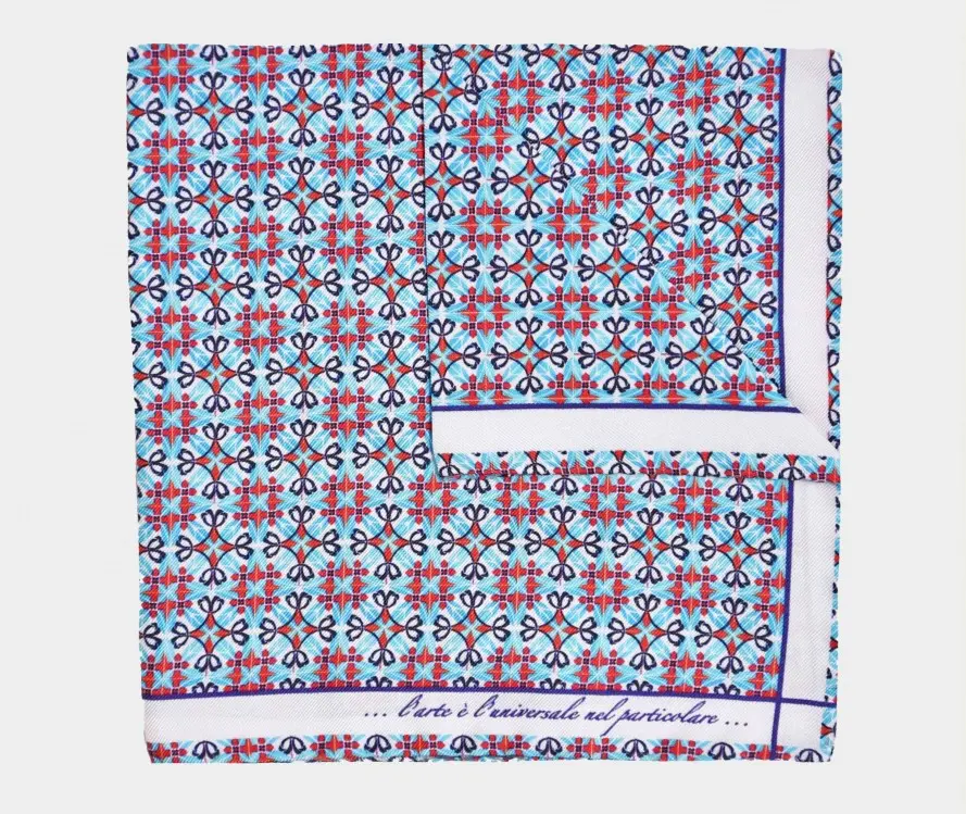 Pochette Fefè in Seta / Celeste