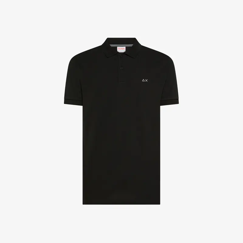Polo Basic in Cotone / Nero
