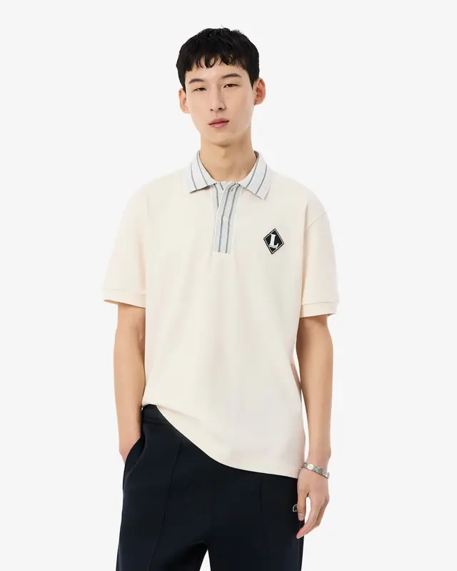 Polo Classic Fit con Stemma / Avorio