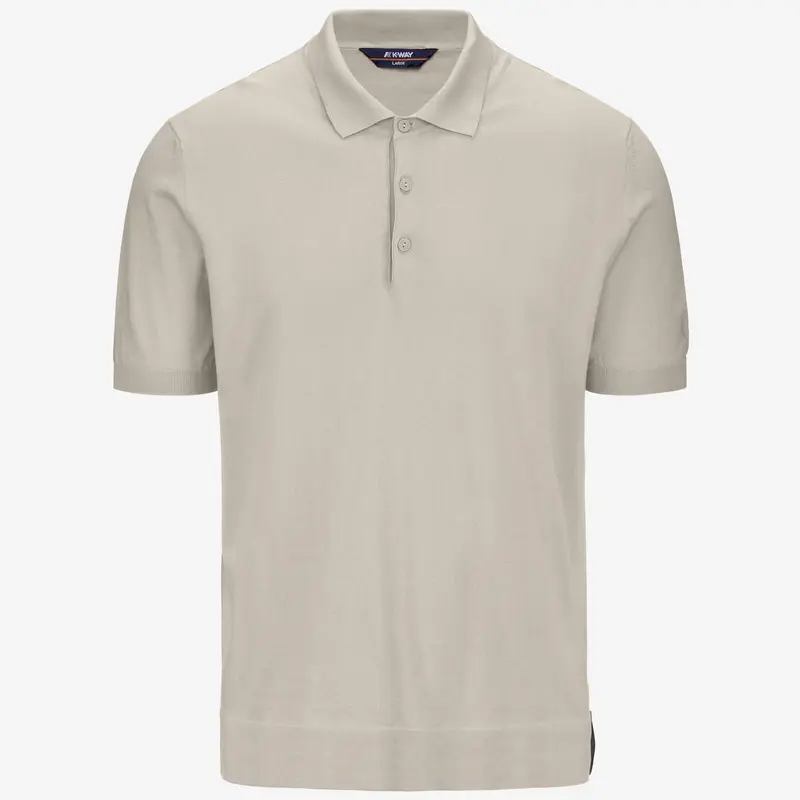Polo Classica in Tricot di Cotone Pleyne / Beige
