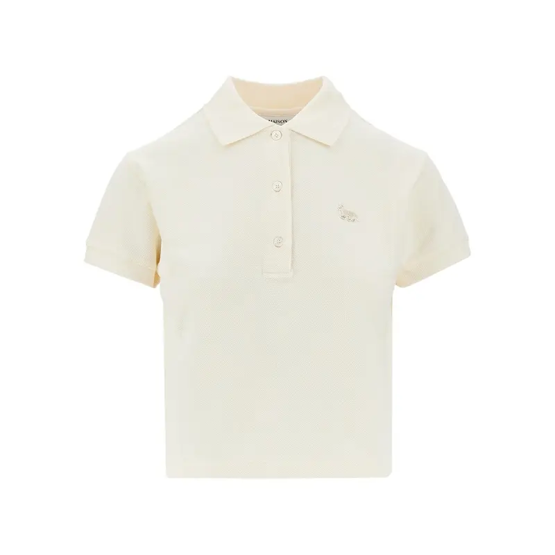 Polo cropped con patch Baby Fox