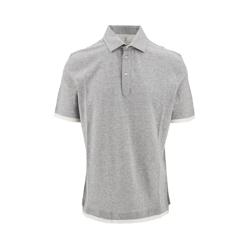 Polo in jersey con effetto layering