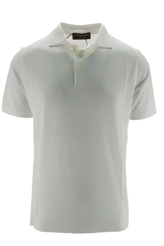 Polo in Leggerissimo Crepe di Cotone / Bianco