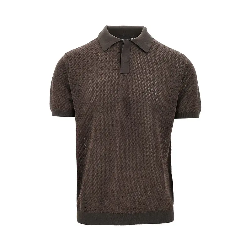 Polo in maglia jacquard