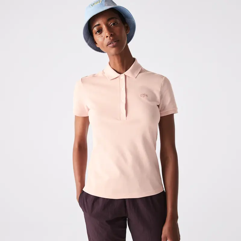 Polo Lacoste donna in piquè / Rosa