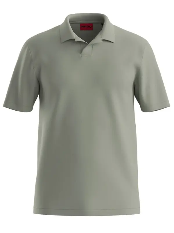Polo Senza Bottoni in Cotone / Verde