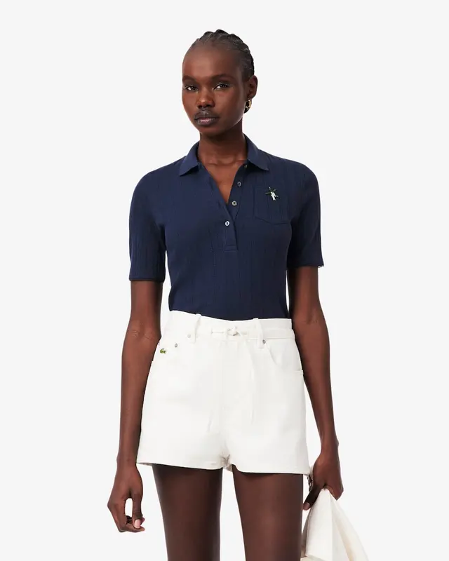 Polo Slim Fit con Taschino / Blu