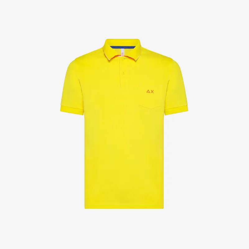 Polo Sun68 con Logo sul Petto / Giallo