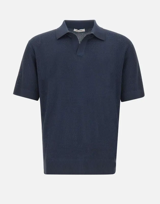Polo traforata in cotone vintage
