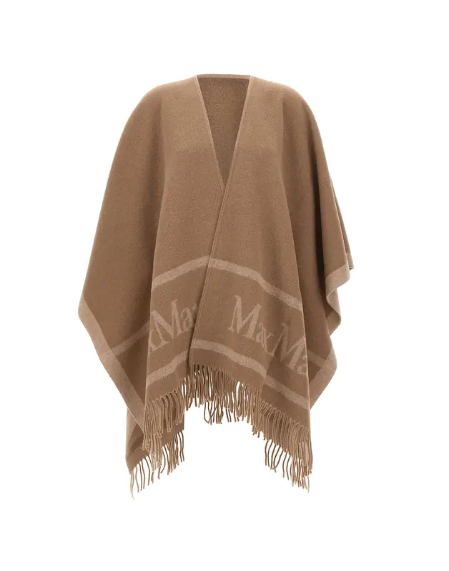 Poncho in lana jacquard