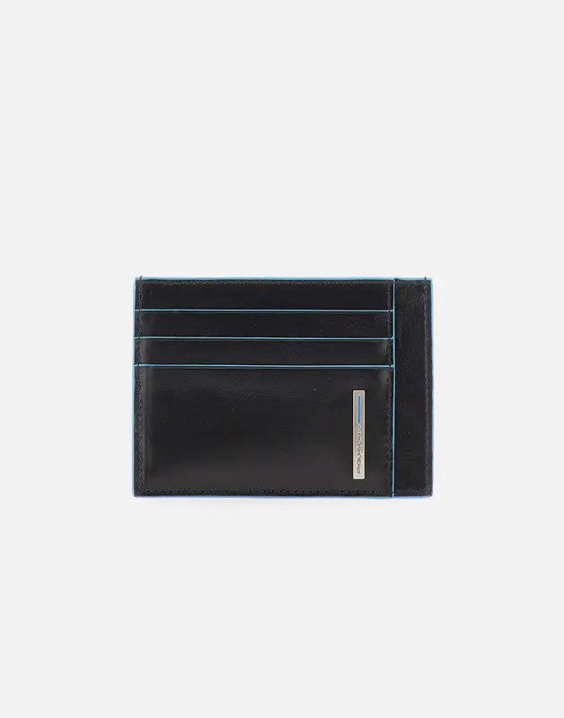 Porta carte "Blue Square" in pelle