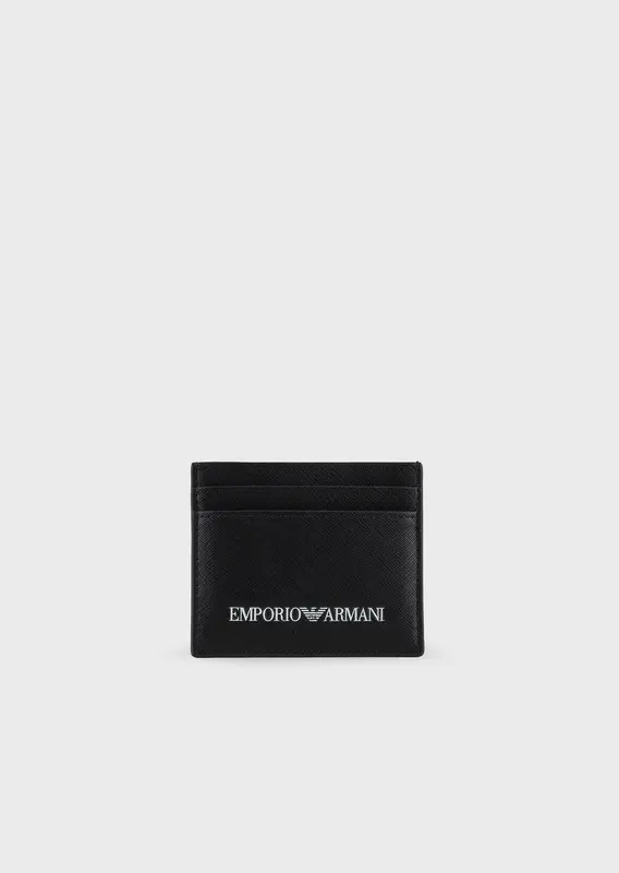 Portacarte Emporio Armani in pelle / Nero